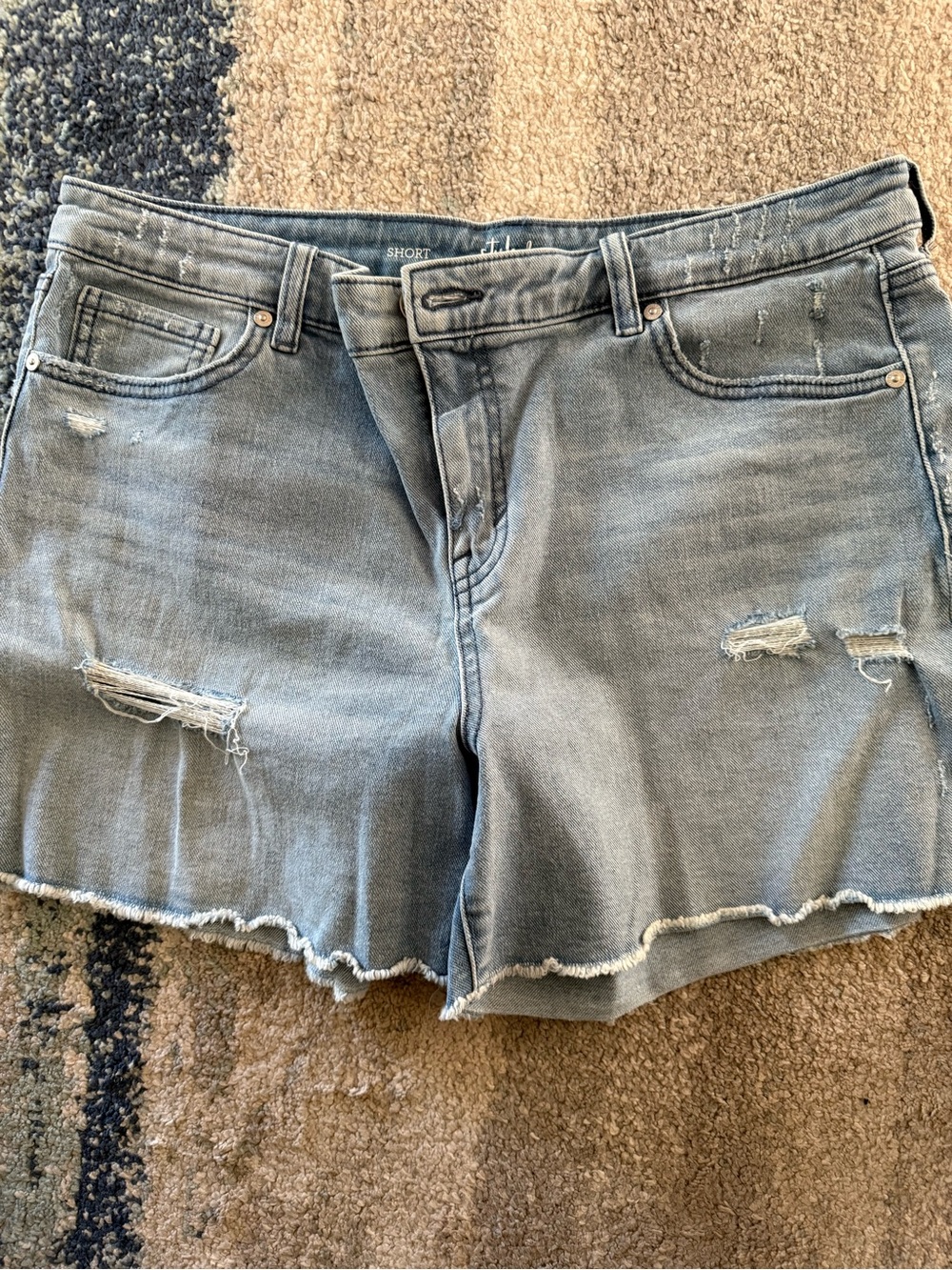 Style & Co. Light Wash Distressed Denim Shorts